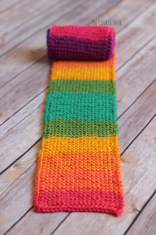 Simplest Striped Scarf Free Knit Pattern