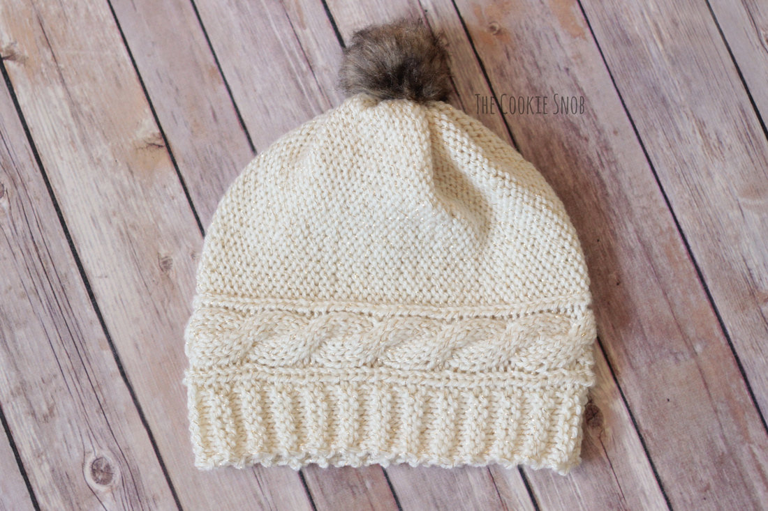 Cabled Crown Beanie Free Knit Pattern