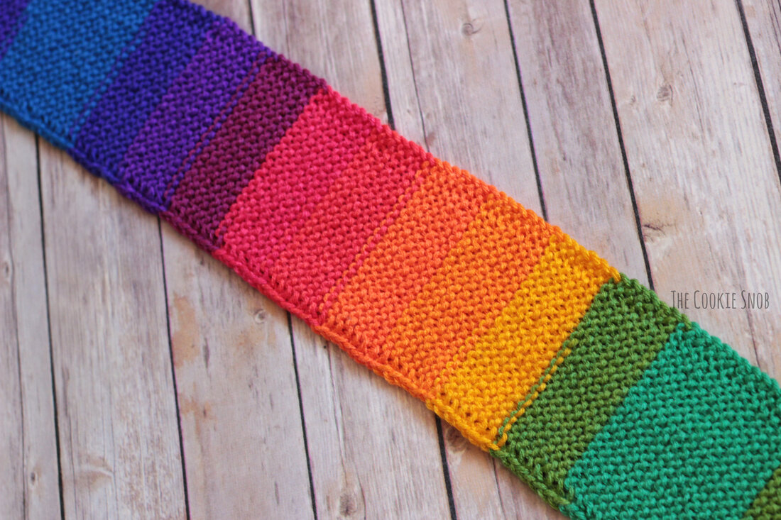 Simplest Striped Scarf Free Knit Pattern