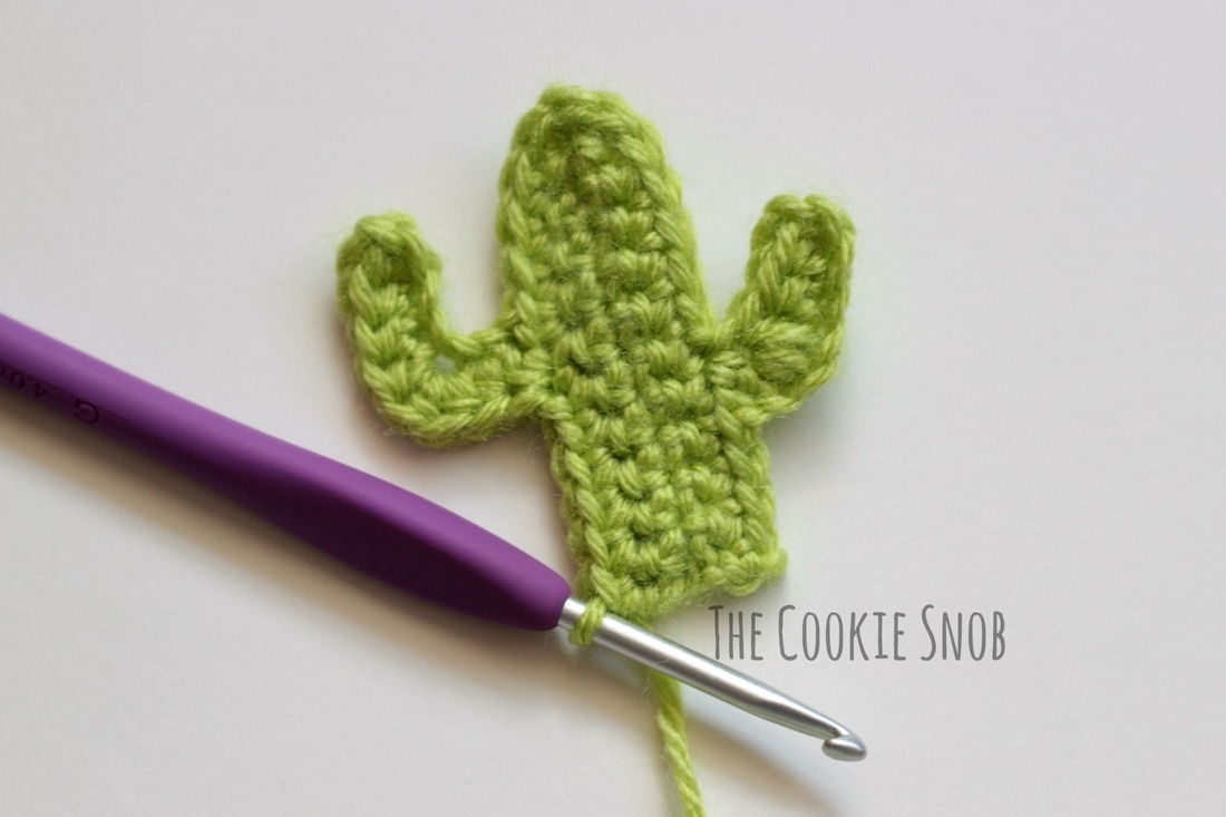 Cactus Applique Free Crochet Pattern