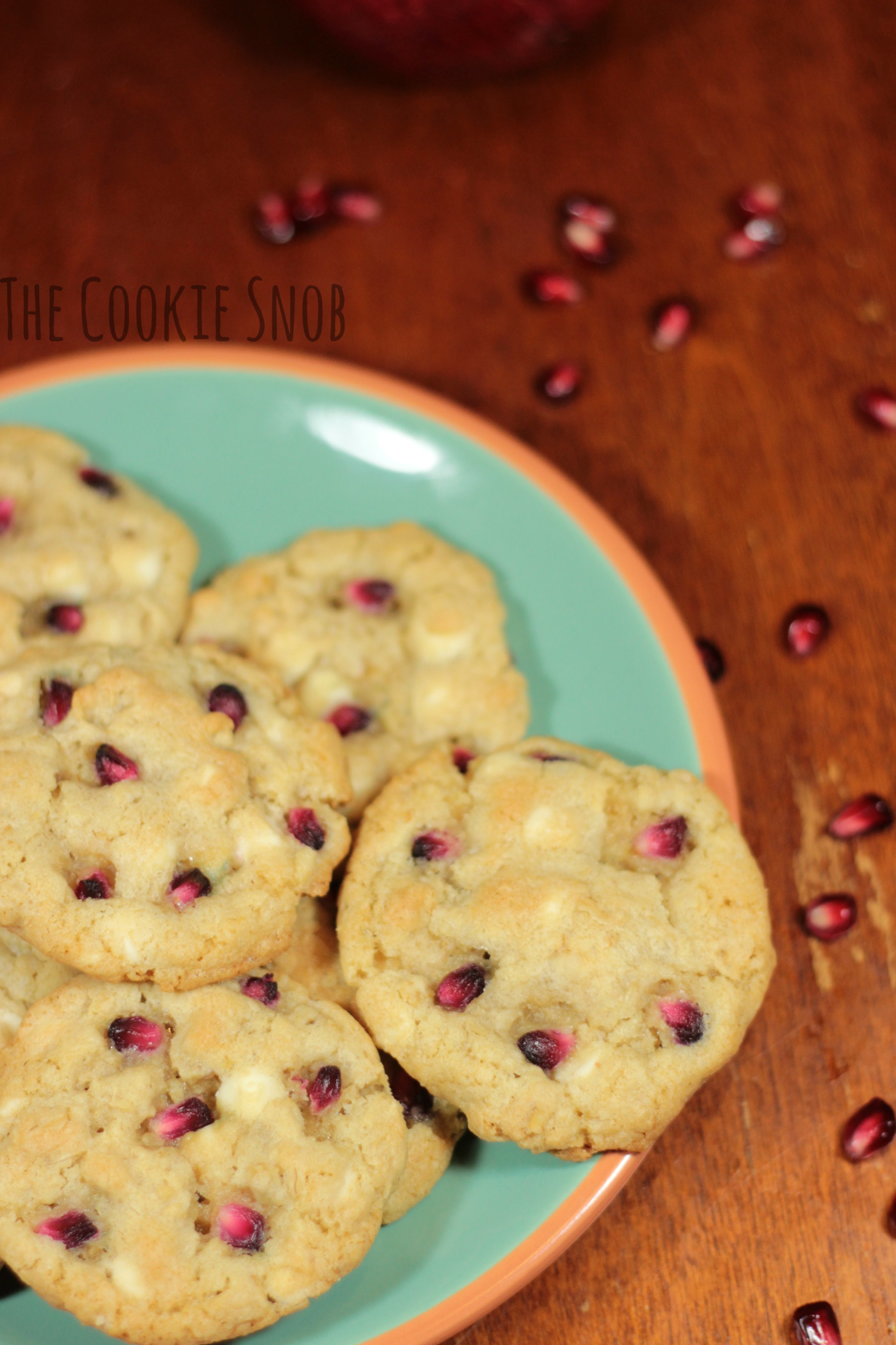 Pomegranate White Chocolate Chip Cookies